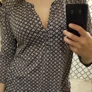 3/4 Sleeve Printed Jersey Knit Top